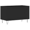 Mueble Para Discos Madera Contrachapada Negro 74,5x38x48 Cm