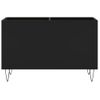 Mueble Para Discos Madera Contrachapada Negro 74,5x38x48 Cm