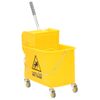 Cubo Para Fregona Con Escurridor Y Ruedas Pp Amarillo 20 L