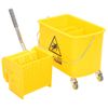 Cubo Para Fregona Con Escurridor Y Ruedas Pp Amarillo 20 L