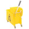 Cubo Para Fregona Con Escurridor Y Ruedas Pp Amarillo 20 L