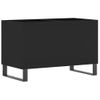 Mueble Para Discos Madera Contrachapada Negro 74,5x38x48 Cm