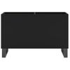 Mueble Para Discos Madera Contrachapada Negro 74,5x38x48 Cm