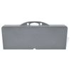 Set Mesa Plegable De Camping Y 4 Taburetes Aluminio Gris Claro