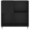 Mueble Para Discos Madera Contrachapada Negro 84,5x38x89 Cm