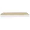 Estante Flotante De Pared 2 Uds Mdf Roble Y Blanco 40x23x3,8 Cm