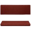 Alfombrilla De Escaleras 15 Uds Tela Punzonada Rojo 65x21x4 Cm