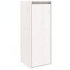 Armario De Pared 2 Uds Madera Maciza De Pino Blanco 30x30x80 Cm