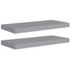 Estante Flotante Pared 2 Uds Gris Mdf 60x23,5x3,8 Cm