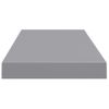 Estante Flotante Pared 2 Uds Gris Mdf 60x23,5x3,8 Cm