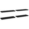 Estantes Flotantes De Pared 4 Uds Mdf Negro 80x23,5x3,8 Cm