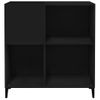 Mueble Para Discos Madera Contrachapada Negro 84,5x38x89 Cm