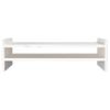 Soporte De Monitor Madera Maciza De Pino Blanco 50x27x15 Cm