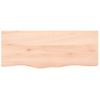 Estante De Pared Madera Maciza Roble Sin Tratar 100x40x(2-4) Cm