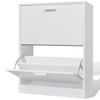 Mueble Zapatero Blanco Con 2 Compartimentos