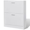 Mueble Zapatero Blanco Con 2 Compartimentos