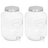 Dispensadores De Bebida 2 Unidades Vidrio 8050 Ml