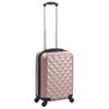 Maleta Con Ruedas Trolley Rígida Rosa Dorado Abs