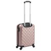 Maleta Con Ruedas Trolley Rígida Rosa Dorado Abs