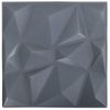 Paneles De Pared 3d 48 Unidades Gris Diamante 12 M² 50x50 Cm