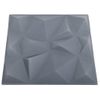 Paneles De Pared 3d 48 Unidades Gris Diamante 12 M² 50x50 Cm