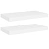 Estantes Flotantes De Pared 2 Uds Mdf Blanco 50x23x3,8 Cm