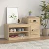 Mueble Zapatero Madera Contrachapada Roble Sonoma 100x42x60 Cm