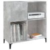 Mueble Discos Madera Contrachapada Gris Hormigón 84,5x38x89 Cm