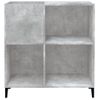 Mueble Discos Madera Contrachapada Gris Hormigón 84,5x38x89 Cm