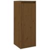 Armario De Pared 2 Uds Madera De Pino Marrón Miel 30x30x80 Cm