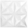 Paneles De Pared 3d 12 Unidades Blanco Origami 3 M² 50x50 Cm