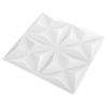 Paneles De Pared 3d 12 Unidades Blanco Origami 3 M² 50x50 Cm