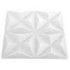 Paneles De Pared 3d 12 Unidades Blanco Origami 3 M² 50x50 Cm