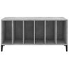 Mueble Discos Madera Contrachapada Gris Hormigón 100x38x48 Cm