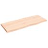 Tablero De Mesa Madera Maciza Borde Natural 100x40x(2-4) Cm