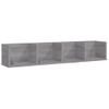 Estante De Pared Para Cd Madera Contrachapada Gris 100x18x18 Cm