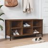 Mueble Zapatero Madera Contrachapada Roble Marrón 100x35x50 Cm