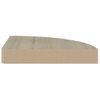 Estantes Flotantes De Esquina 2 Uds Mdf Roble 25x25x3,8 Cm