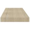 Estantes Flotantes De Pared 2 Uds Mdf Roble 60x23,5x3,8 Cm