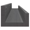 Estantes De Pared 2 Uds Madera Maciza De Pino Gris 110x12x9 Cm