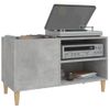 Mueble Discos Madera Contrachapada Gris Hormigón 84,5x38x48 Cm