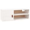 Armario De Pared De Madera Maciza De Pino Blanco 80x30x30 Cm