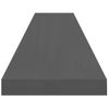 Estante Flotante De Pared 2 Uds Mdf Gris Brillo 120x23,5x3,8 Cm