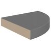 Estante Flotante De Pared 4 Uds Mdf Gris Brillo 25x25x3,8 Cm