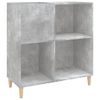 Mueble Discos Madera Contrachapada Gris Hormigón 84,5x38x89 Cm