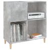 Mueble Discos Madera Contrachapada Gris Hormigón 84,5x38x89 Cm