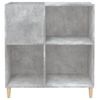 Mueble Discos Madera Contrachapada Gris Hormigón 84,5x38x89 Cm