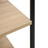 Armario Microondas Madera Ingeniería Negro Roble 60x39,6x123 Cm