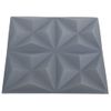 Paneles De Pared 3d 12 Unidades Gris Origami 3 M² 50x50 Cm