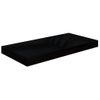 Estante Flotante De Pared 2 Uds Mdf Negro Brillo 50x23x3,8 Cm